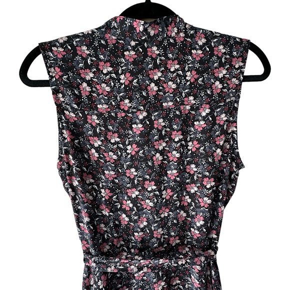 NANETTE LEPORE | NWOT | SLEEVELESS BLACK FLORAL SWING DRESS | SIZE: 8 - Picture 9 of 10